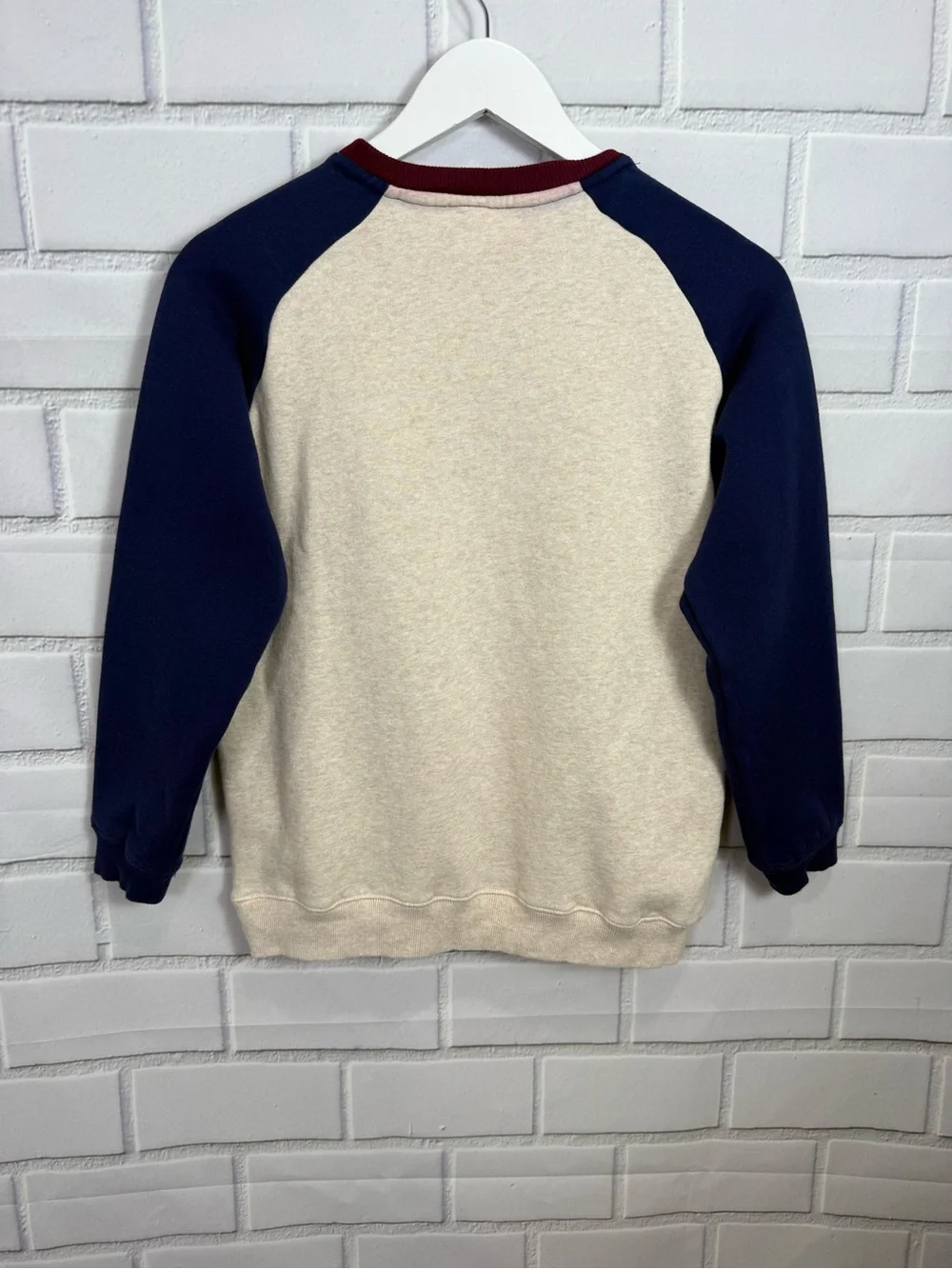 Gymboree Llama Sweatshirt Boys Size 12 Cream Navy Raglan Winter Holiday